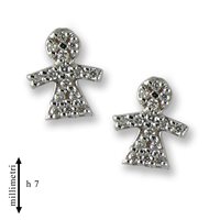 Orecchini Gemoro Donna in Oro bianco Diamante 0.09 Ct OB694BIA - OB694BIA